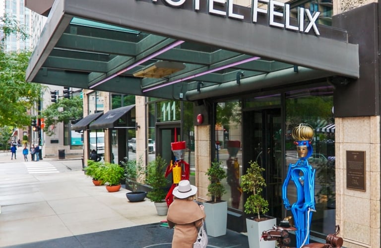 Hotel Felix entrance from the exterior