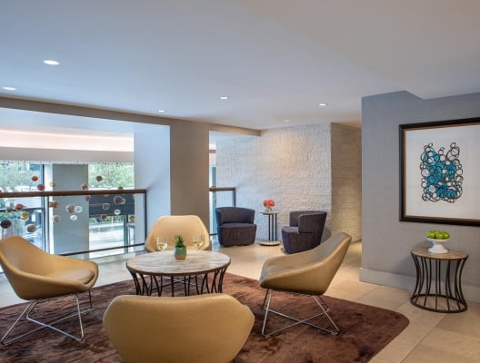 Lounge Room with a coffee table and four lounge chairs