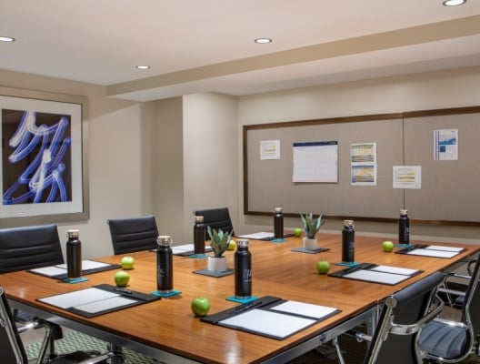 Terra meeting room with boardroom table and 7 chairs
